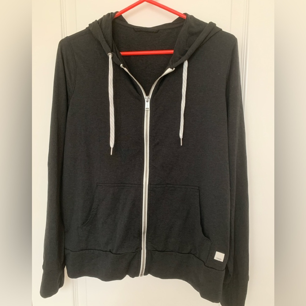 Vuori Halo Performance Full Zip Hoodie | Black | Size Large | DreamKnit™